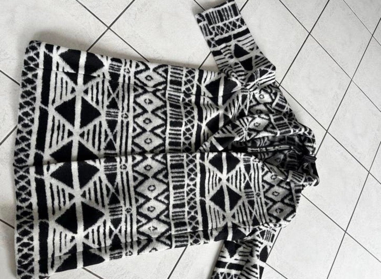 Drykorn Bauprey Mantel met Aztec print, Kleding | Dames, Jassen | Winter, Ophalen of Verzenden, Zo goed als nieuw, Maat 38/40 (M)