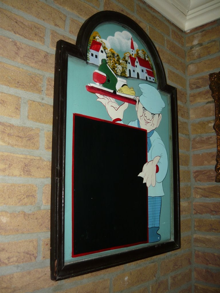 Vintage Krijtbord voor : Bar - Cafe - Restaurant of Mancave, Ophalen, Gebruikt, Hout, Vintage