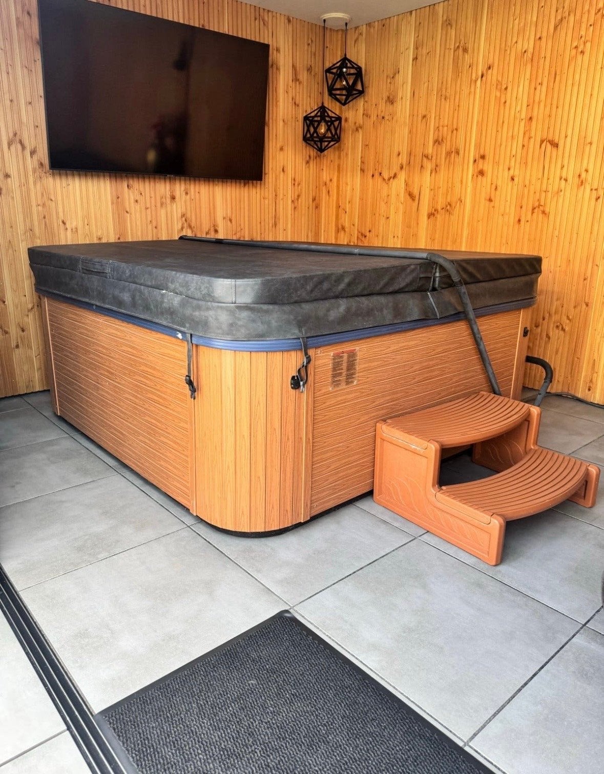 6 pers jacuzzi met jets, Tuin en Terras, Ophalen of Verzenden, Gebruikt