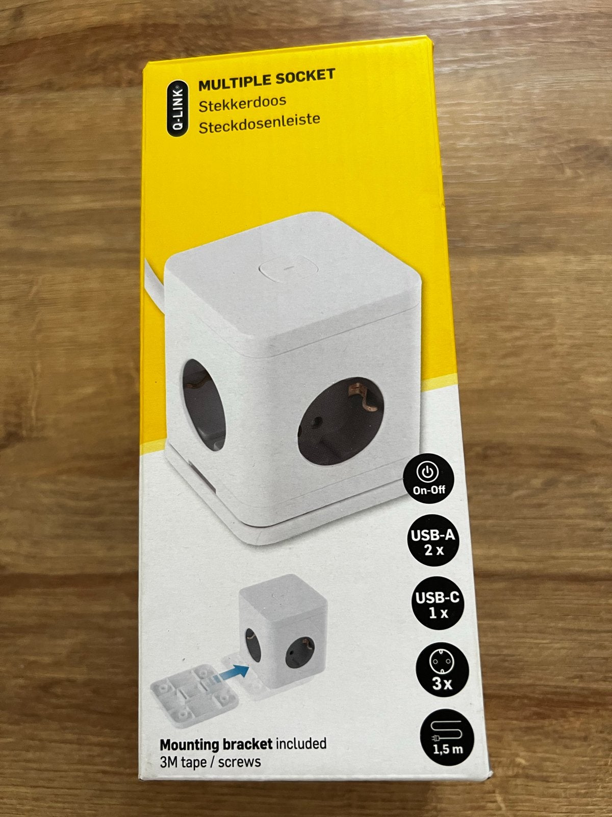 Q-Link Stekkerdoos met USB-A en USB-C poorten, Ophalen of Verzenden, Nieuw, Overige merken, Stekkerdoos