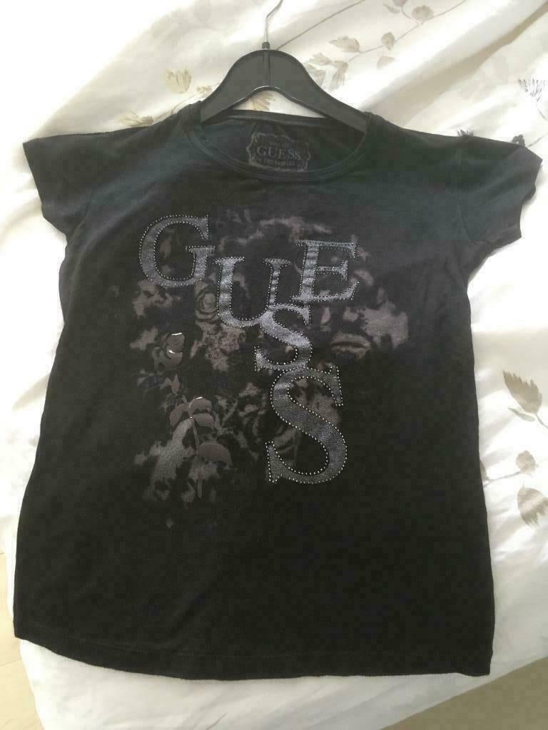 zwart Guess shirt, maat M/L, Maat 38/40 (M), Guess, Zwart, Ophalen of Verzenden