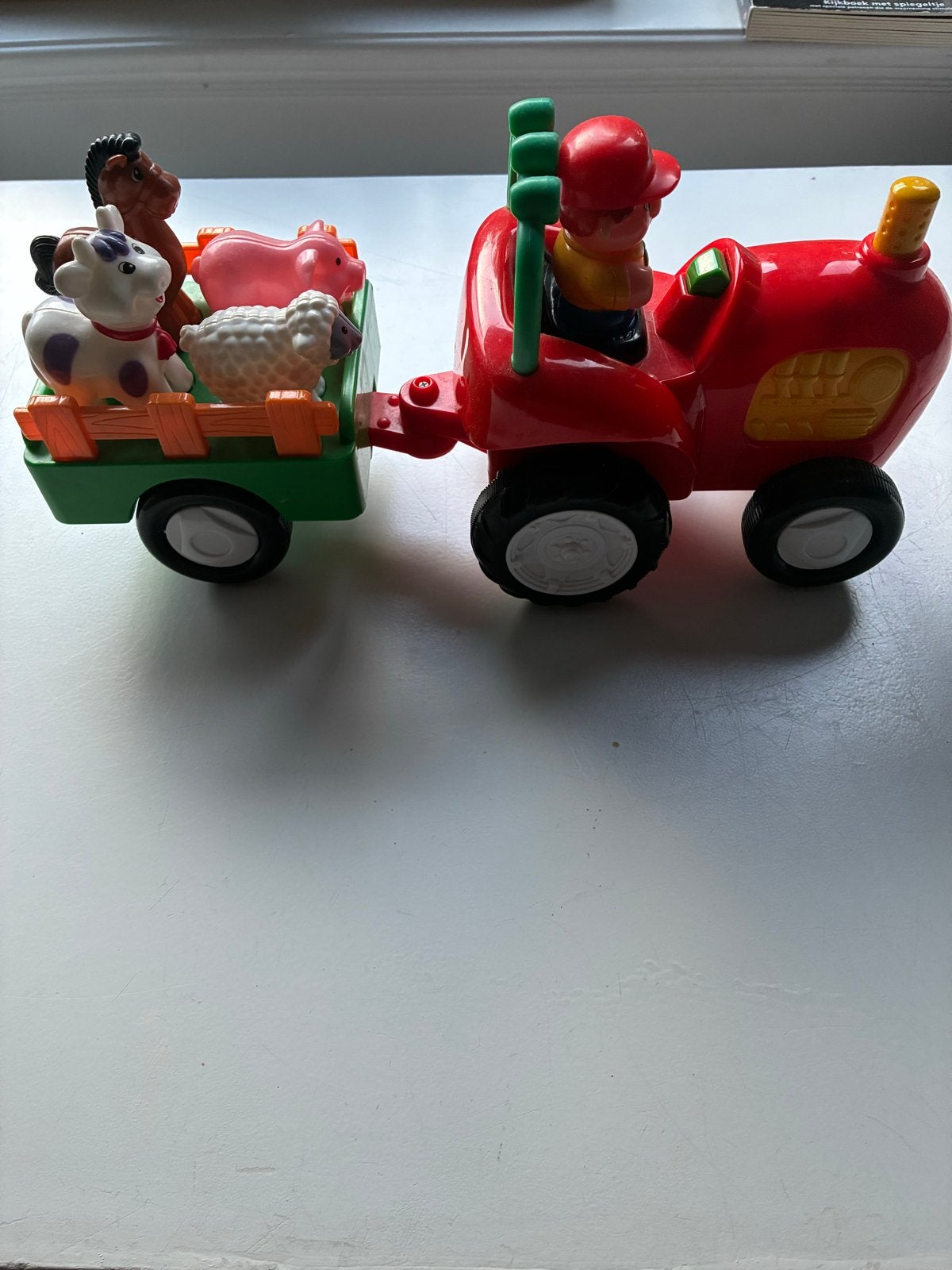 Fisher-Price Tractor met Aanhanger en Boerderijdieren, Ophalen of Verzenden, Gebruikt
