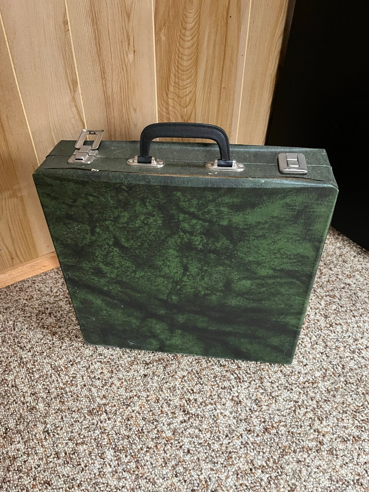 Vintage Platenkoffer - Groen, Muziek en Instrumenten, Ophalen of Verzenden, Gebruikt