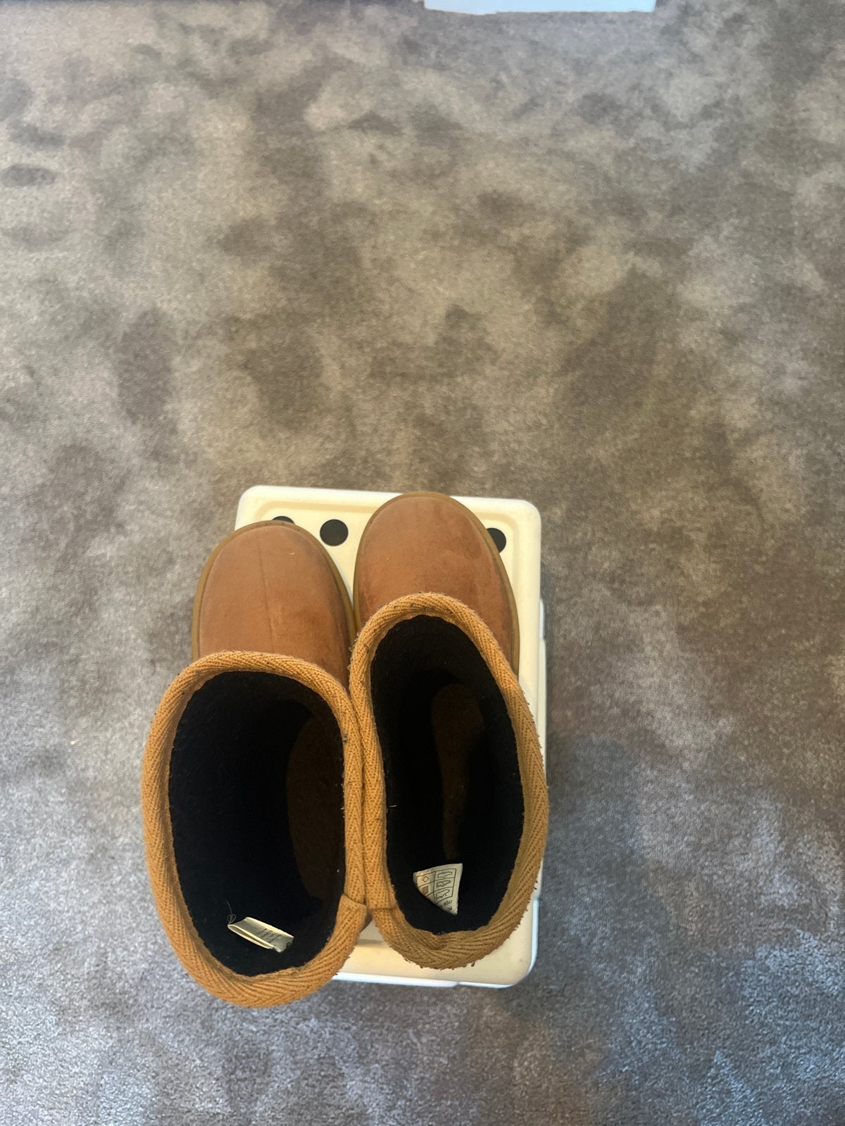 Bruine UGG-achtige laarzen - Maat 39, Ophalen of Verzenden, Zo goed als nieuw, Bruin, Lage of Enkellaarzen