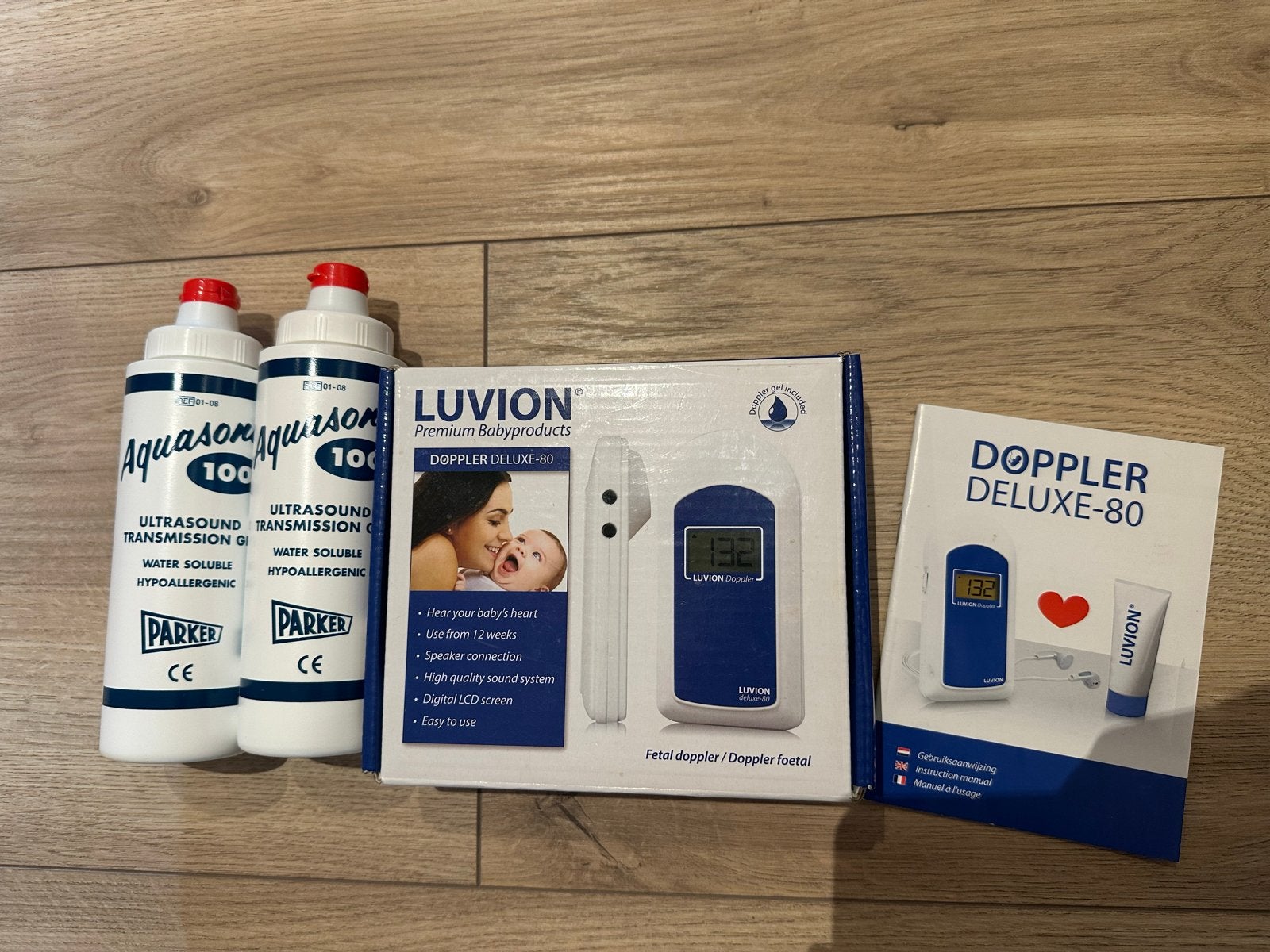 Luvion Doppler/hartslagmeter Deluxe-80 voor je baby met gel, Ophalen, Zo goed als nieuw