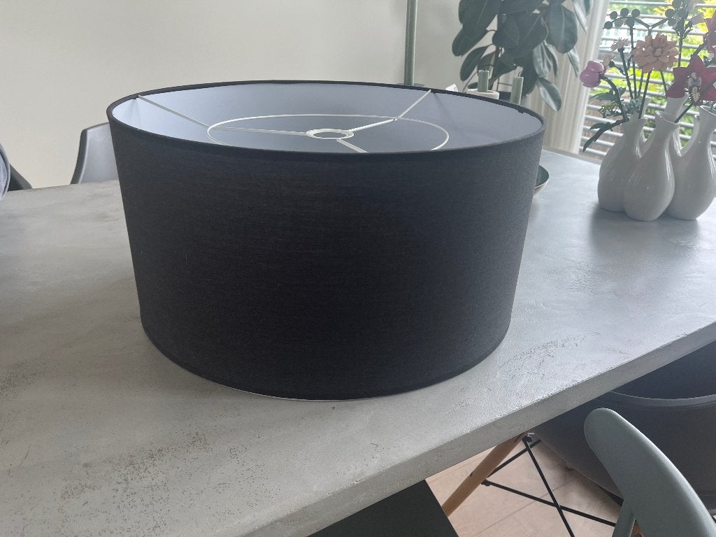 Lampenkappen, Ophalen, 25 tot 50 cm, Zwart, Rond