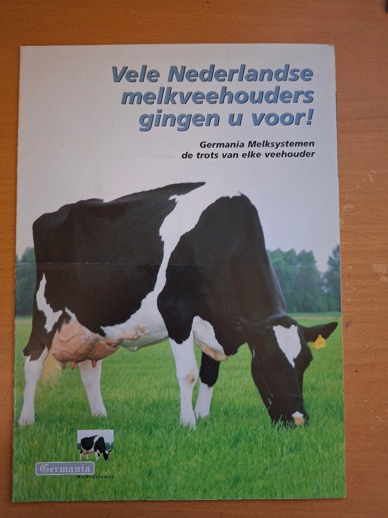 Folder / Poster Germania melksystemen, Boeken, Ophalen of Verzenden, Gelezen, Tractor en Landbouw
