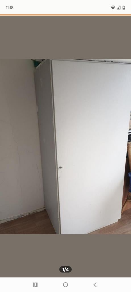 Witte opbergkast met planken, Ophalen of Verzenden, Gebruikt