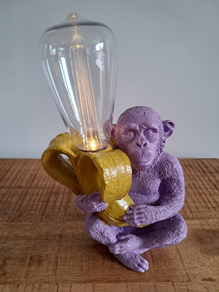 Apen tafellamp, Huis en Inrichting, Lampen | Tafellampen, Ophalen of Verzenden, Zo goed als nieuw, Minder dan 50 cm