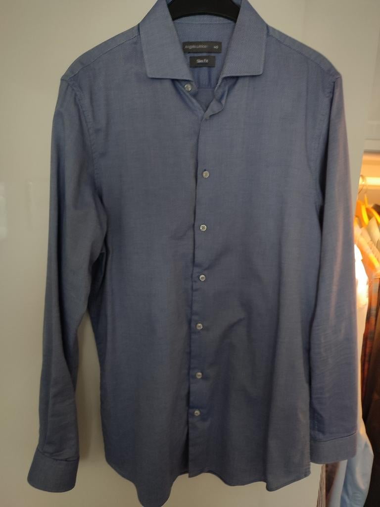 Angelo litrico slimfit overhemd blauw maat 40 c&a, Kleding | Heren, Overhemden, Ophalen of Verzenden, Zo goed als nieuw, Blauw