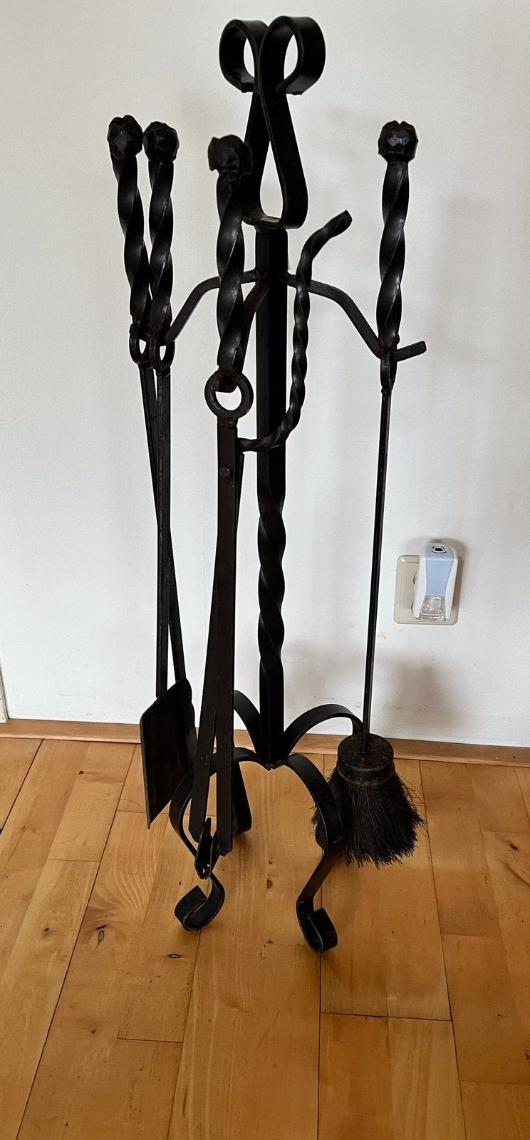 Metalen haarden set, Ophalen of Verzenden, Zo goed als nieuw, Vrijstaande haard, Houthaard