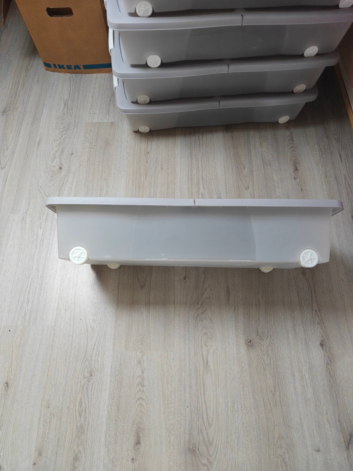 Opbergbox op wielen - ideaal voor onder bed, Ophalen, Kunststof, 50 tot 100 cm, Zo goed als nieuw
