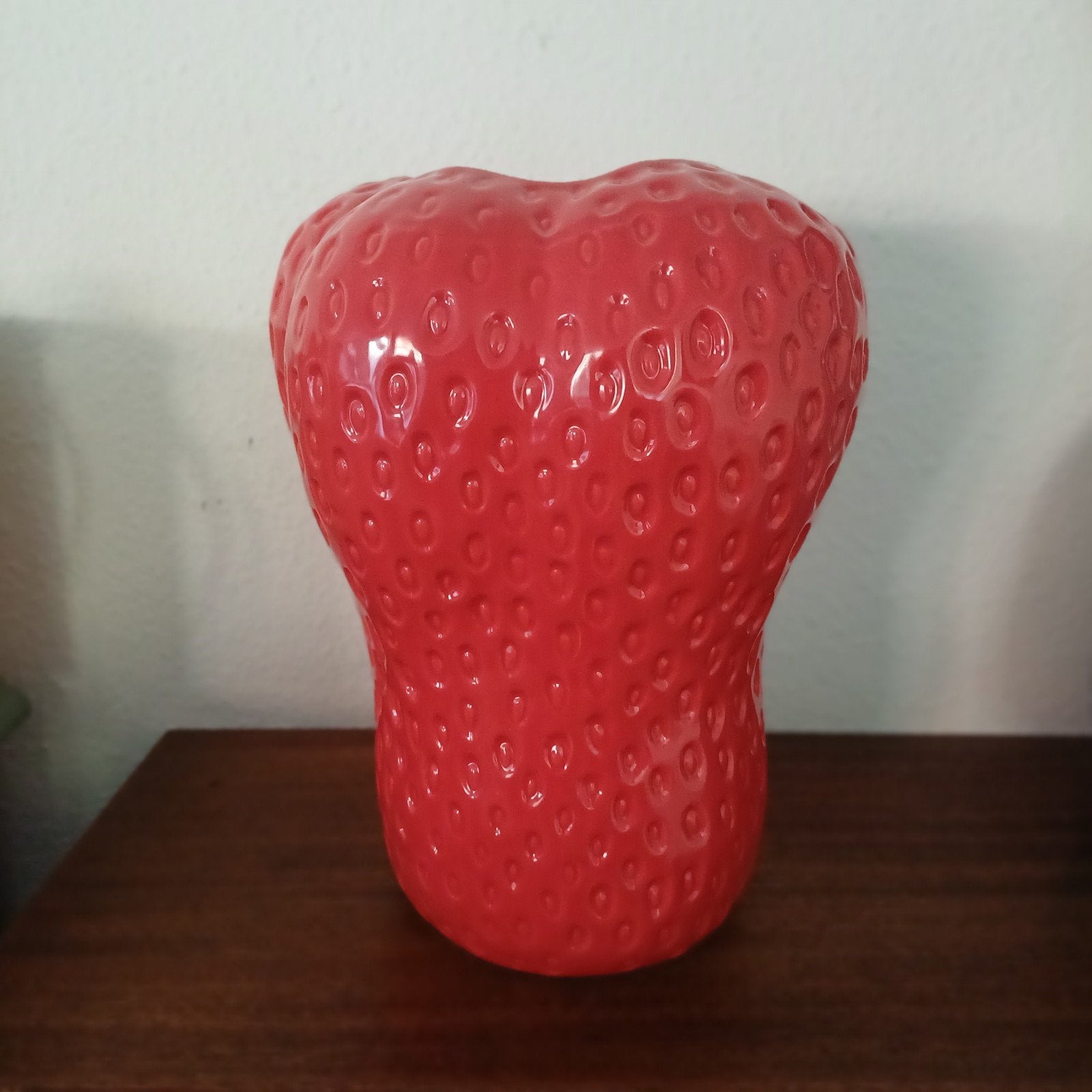Aardbeienvaas rood -, Ophalen of Verzenden, Minder dan 50 cm, Rood, Glas