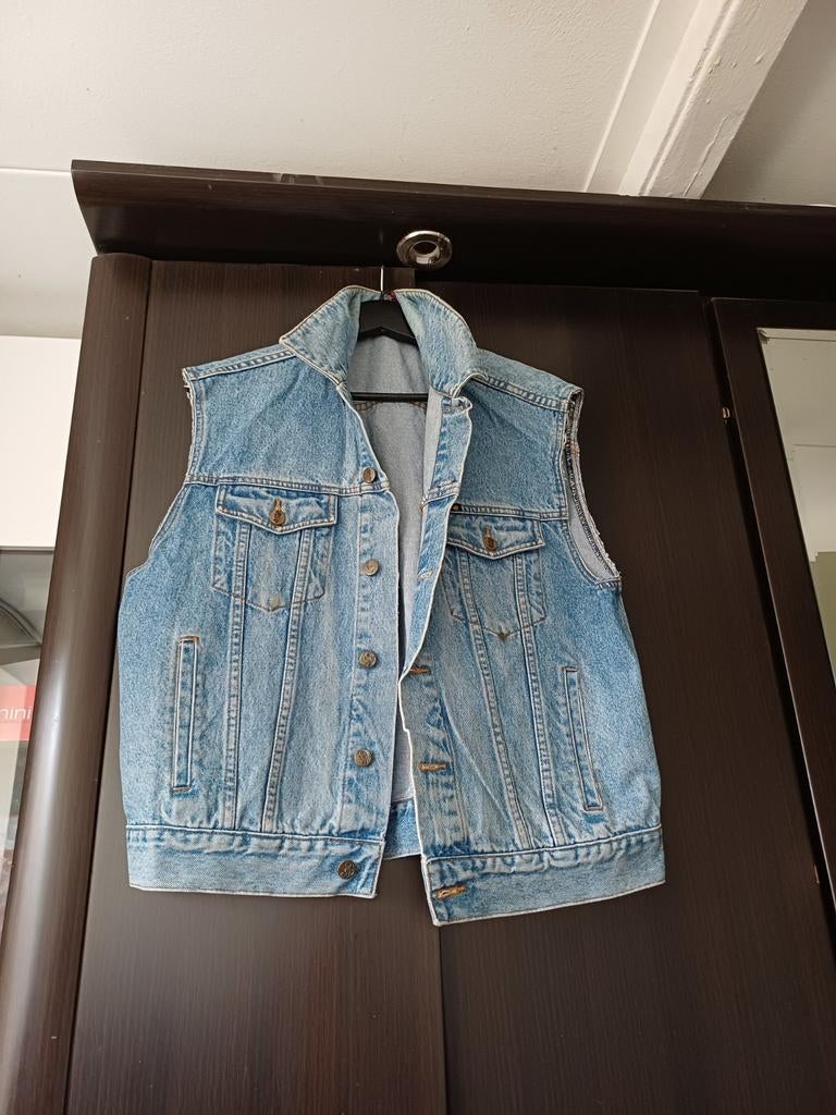 Dames spijker jasje, Kleding | Dames, Bodywarmers, Ophalen of Verzenden, Zo goed als nieuw, Maat 38/40 (M), Blauw