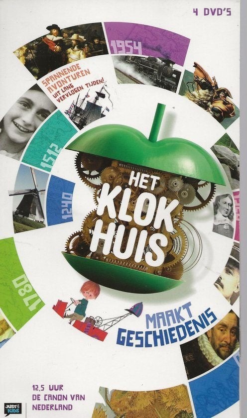 Het Klokhuis Maakt Geschiedenis - 4 DVD's   (RS4), Verzenden, Alle leeftijden, Nederlands, Zo goed als nieuw