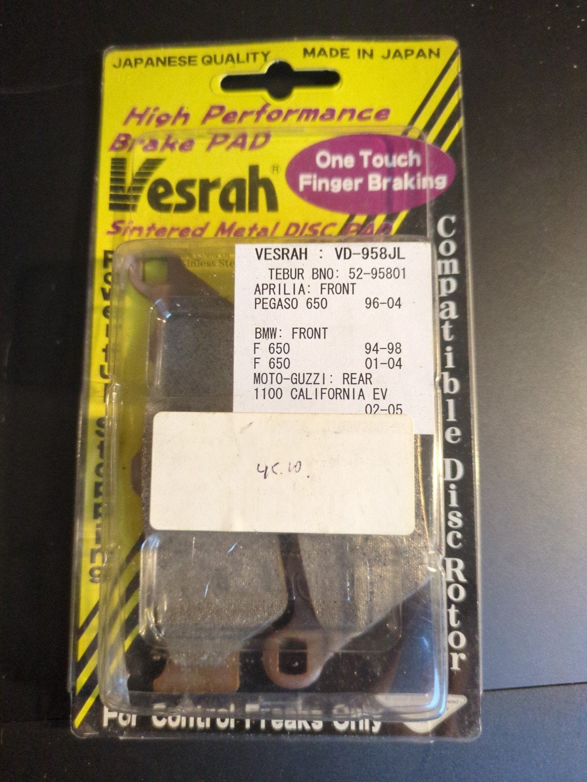Vesrah VD-958JL High Performance Remblokken, Ophalen of Verzenden, Nieuw
