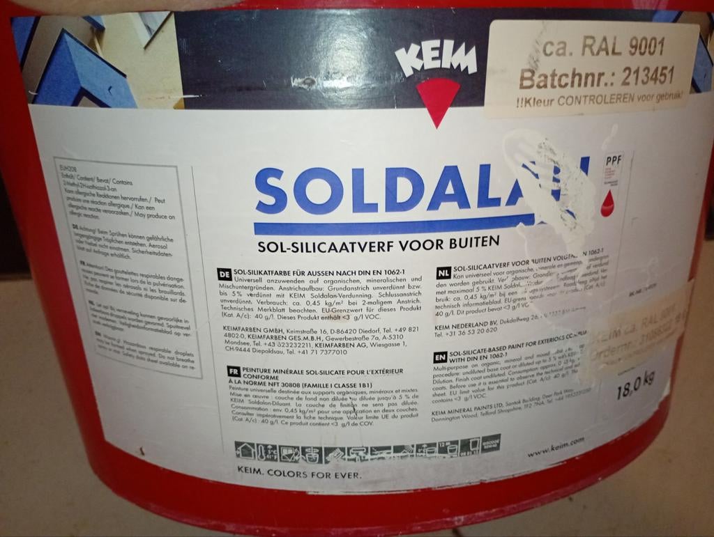 KEIM gevel verf SOLDALAN 25 liter emmer, Huizen en Kamers