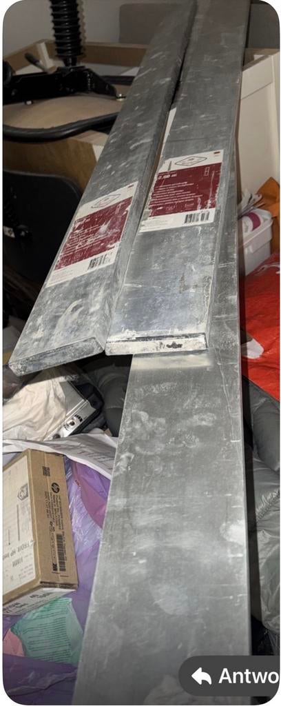 Stukadoor 3 aluminium rei-latten met spackmessen, Ophalen