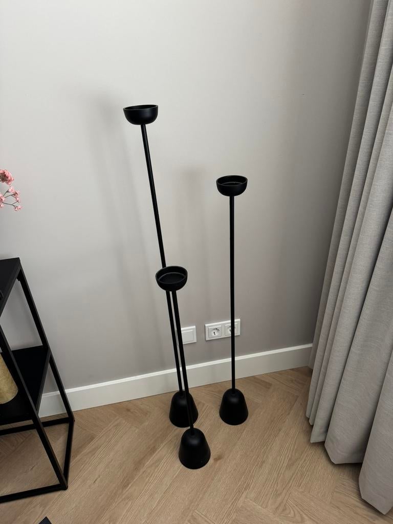 Vloerkandelaars 3 stuks van Light&Living, Ophalen, Zo goed als nieuw, Metaal, 75 cm of meer