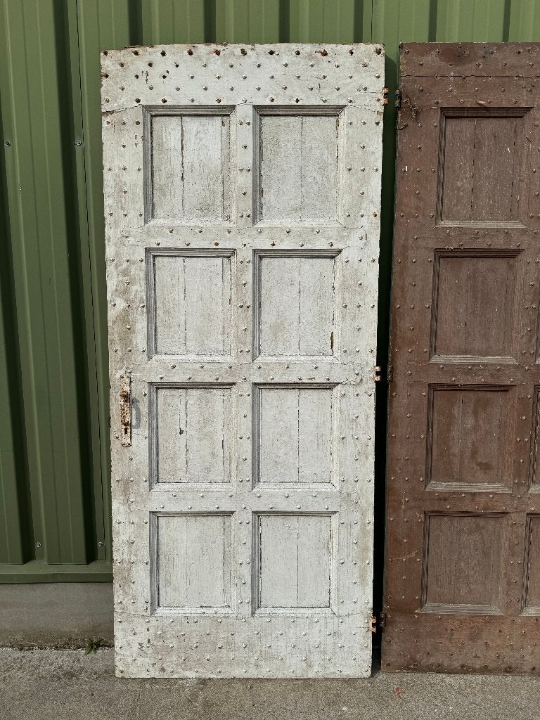 3 antieke deuren met gesmede spijkers 220x93,5cm, Antiek en Kunst, Ophalen of Verzenden