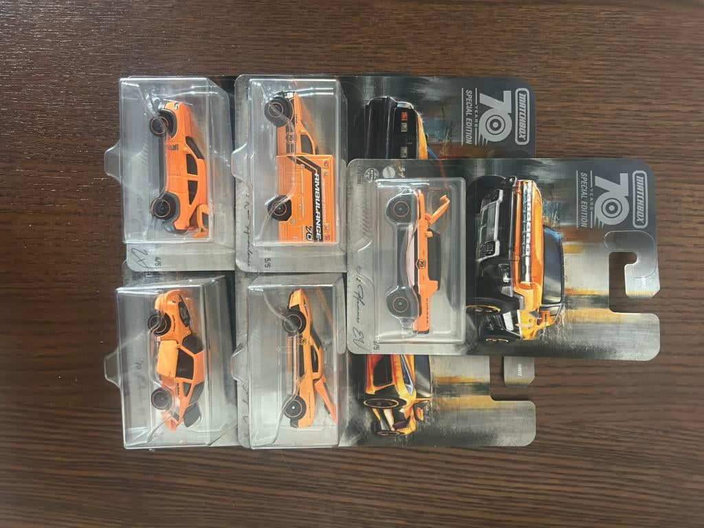 Complete set (1 t/m 5) Matchbox 70 Years Special Edition, Ophalen of Verzenden, Nieuw, Auto