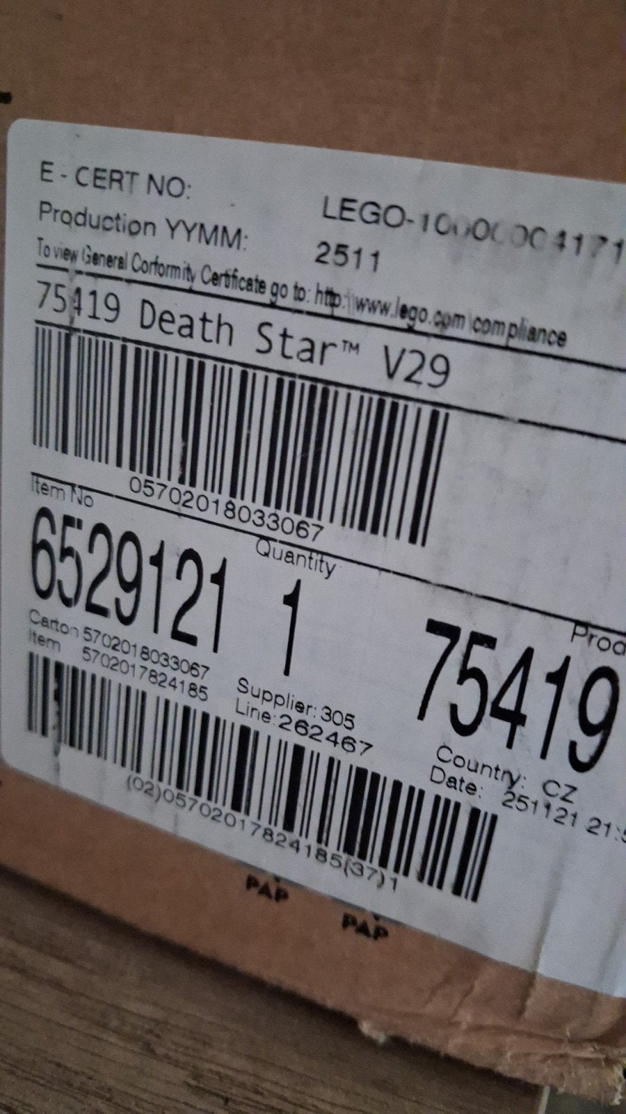 LEGO 75419 Death Star: !! NEW !! "Sealed in Shipper-Box", Ophalen, Star Wars, Lego, Nieuw