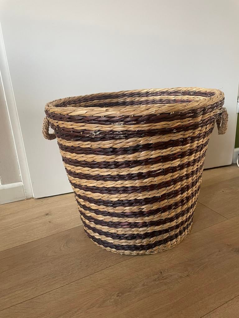Mand waterhyacint 45cm, Huis en Inrichting, Woonaccessoires | Schalen en Manden, Ophalen of Verzenden, Zo goed als nieuw, Rond