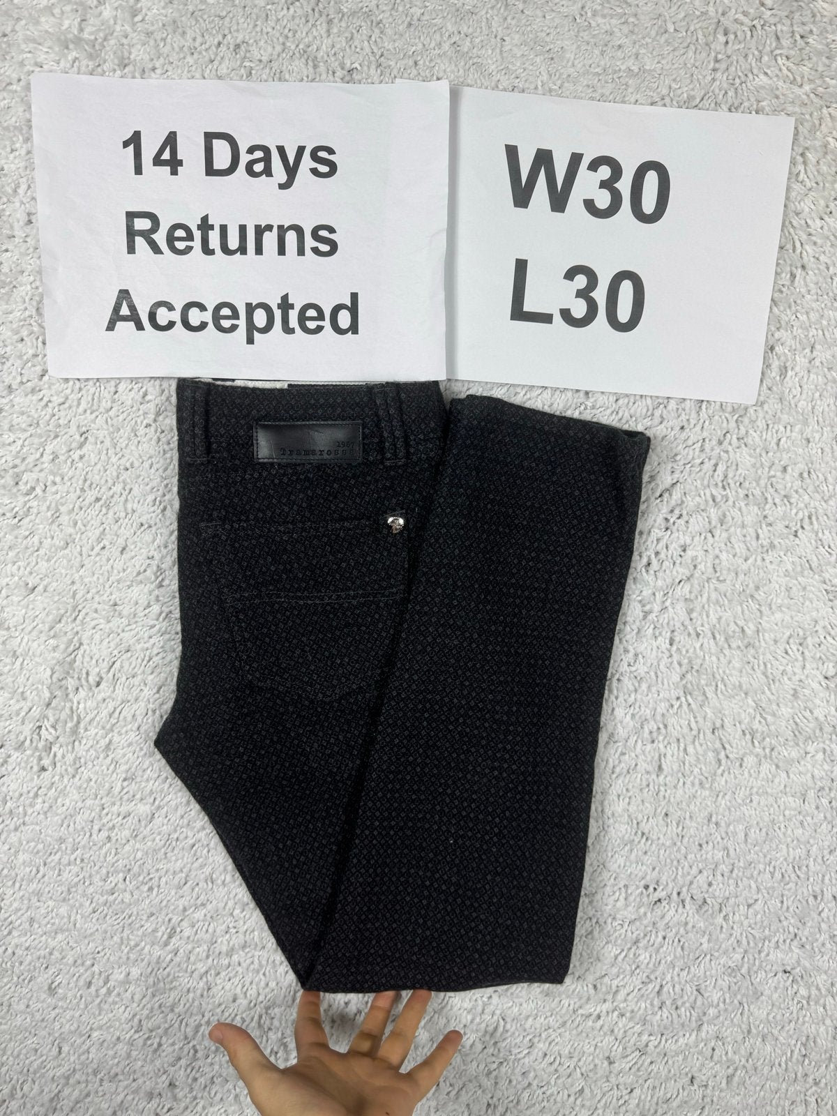 Tramarossa Leonardo Slim Broek Zwart Past W30 L30 100% Wool, B, Zwart, Ophalen of Verzenden, Zo goed als nieuw