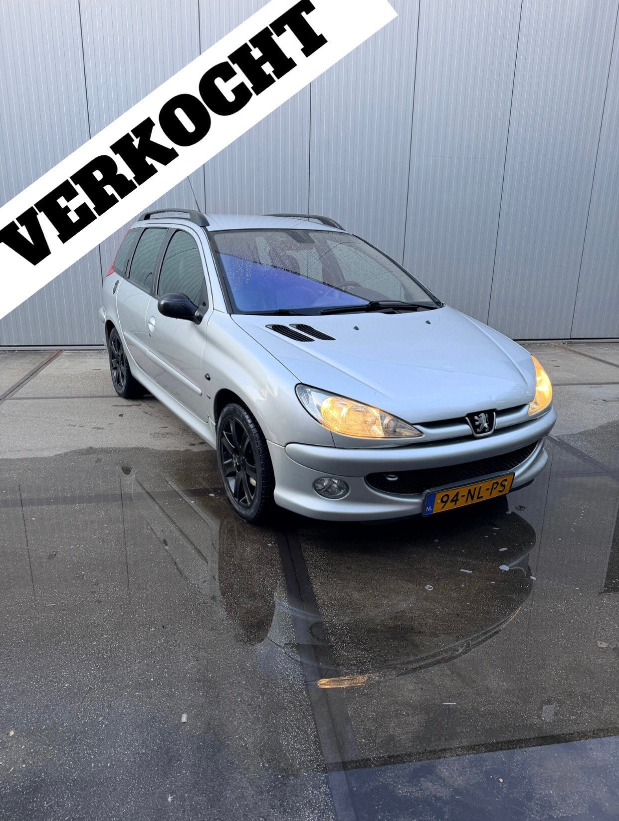 Peugeot 206 2.0 16V SW GTI 2004 Grijs/ alcantara/leder/APK, Auto's, Peugeot, Sound system, 136 pk, Zwart, 4 cilinders