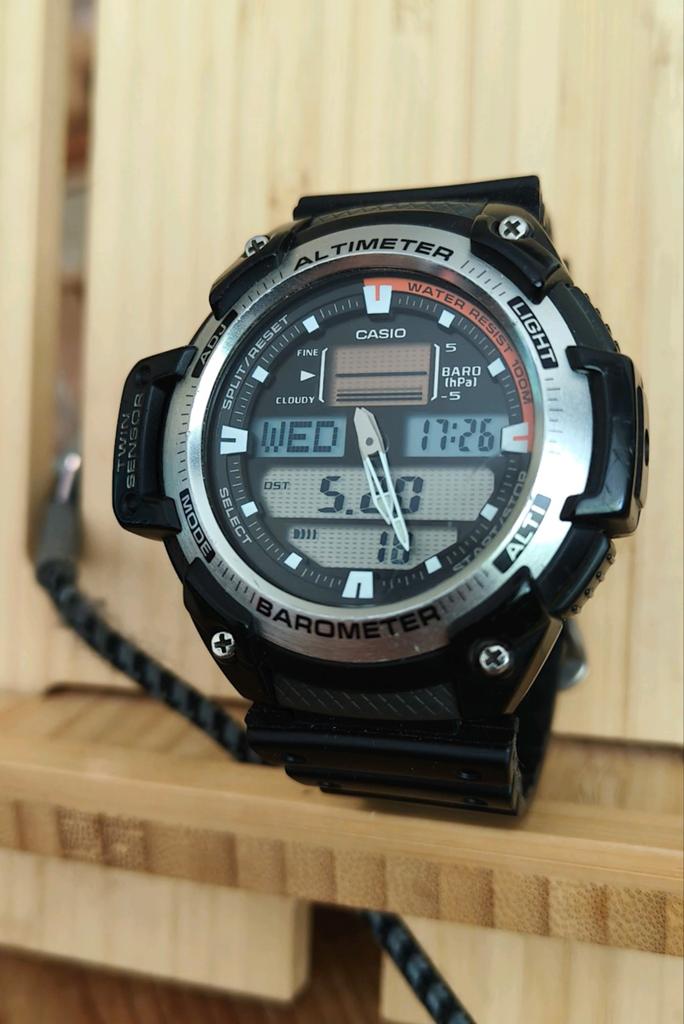 Casio SGW-400H twin sensor, Sieraden, Tassen en Uiterlijk, Sporthorloges, iOS, Waterdicht, Ophalen of Verzenden