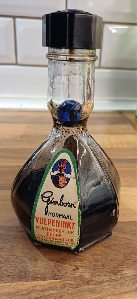 Vintage Gimborn vulpeninkt flesje - Normaal Vulpeninkt, Verzamelen, Ophalen of Verzenden