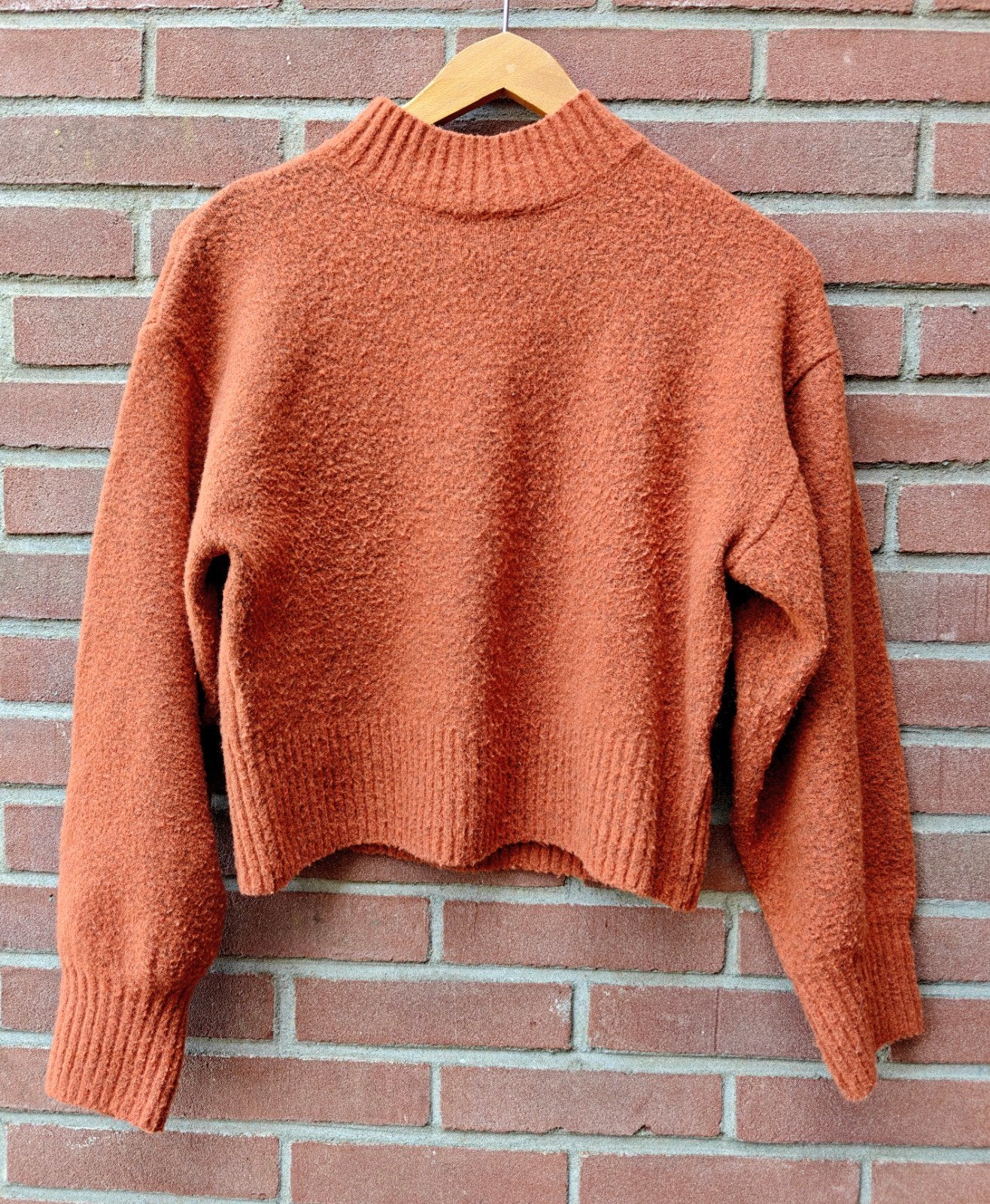Monki oranje gebreide trui / sweater - Maat XS, Oranje, Ophalen of Verzenden, Zo goed als nieuw, Monki