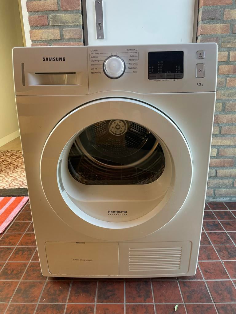 Samsung Warmtepompdroger 7 kg, Witgoed en Apparatuur, Ophalen, 6 tot 8 kg, Gebruikt, 85 tot 90 cm