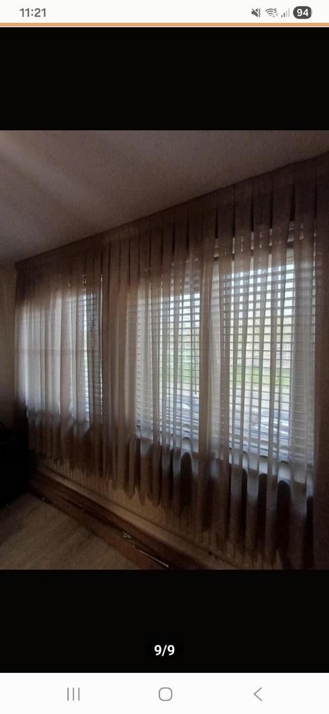 Houten jaloezieën taupe, Gebruikt, Modern, functioneel, 200 cm of meer, Grijs