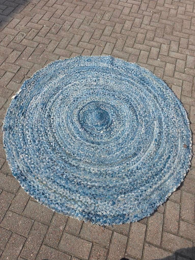 Gevlochten Denim (spijkerstof) Vloerkleed (Ø 175 cm), Ophalen, Minder dan 10 meter
