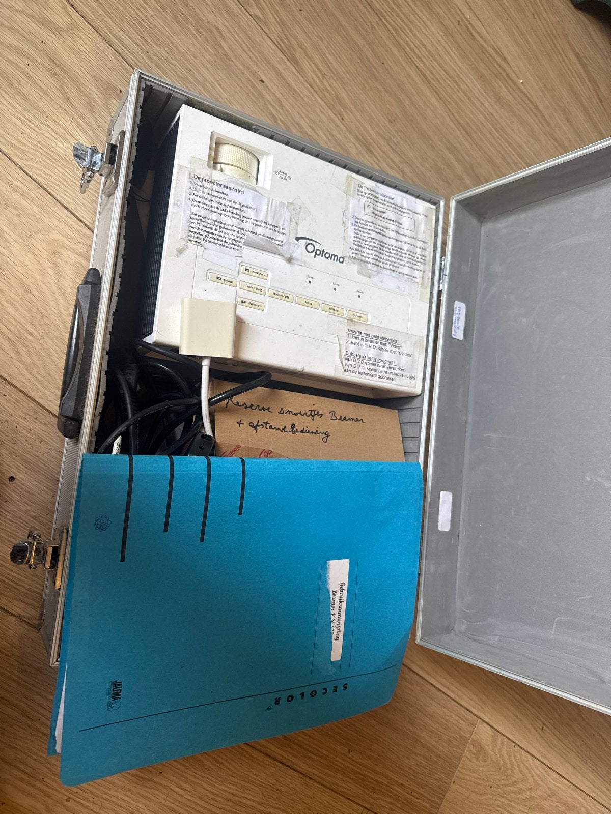 Optoma EX532 DLP Beamer Projector met Koffer, Ophalen of Verzenden, Gebruikt, DLP, Overige resoluties