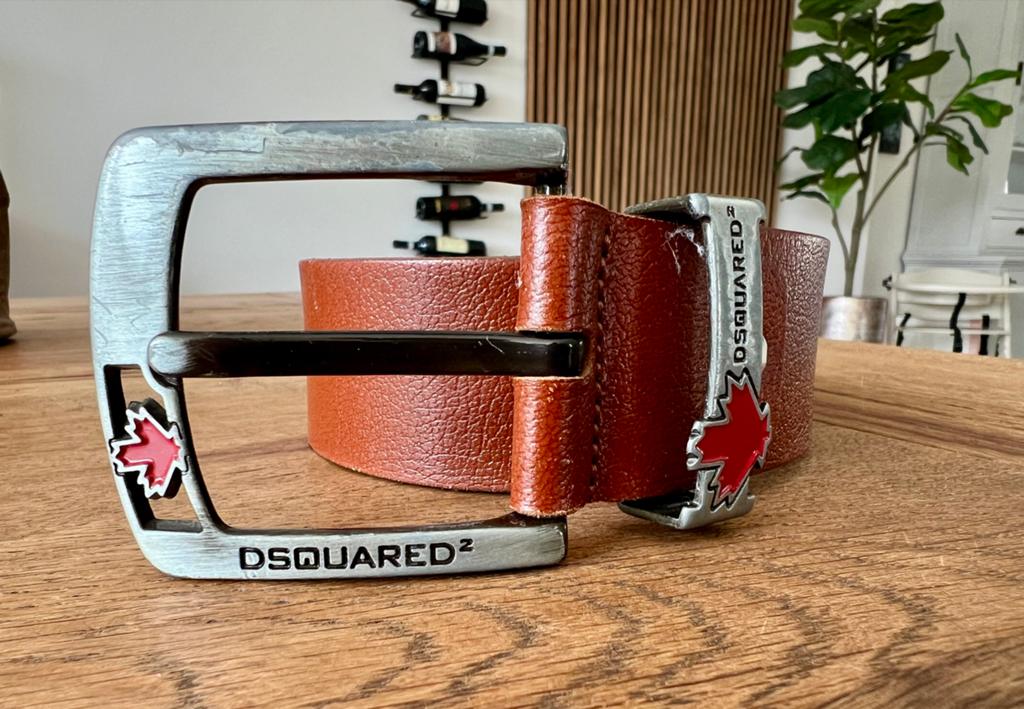 Dsquared2 leren riem met logo gesp - Bruin 110 cm, Kleding | Heren, Riemen en Ceinturen, Bruin, Echt leder, Riem of Ceintuur, Gedragen
