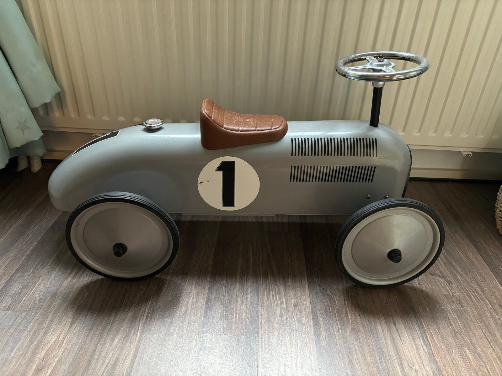 GOKI Retro Loopauto Zilver - Gebruikt maar netjes, Ophalen, Gebruikt, Loopvoertuig