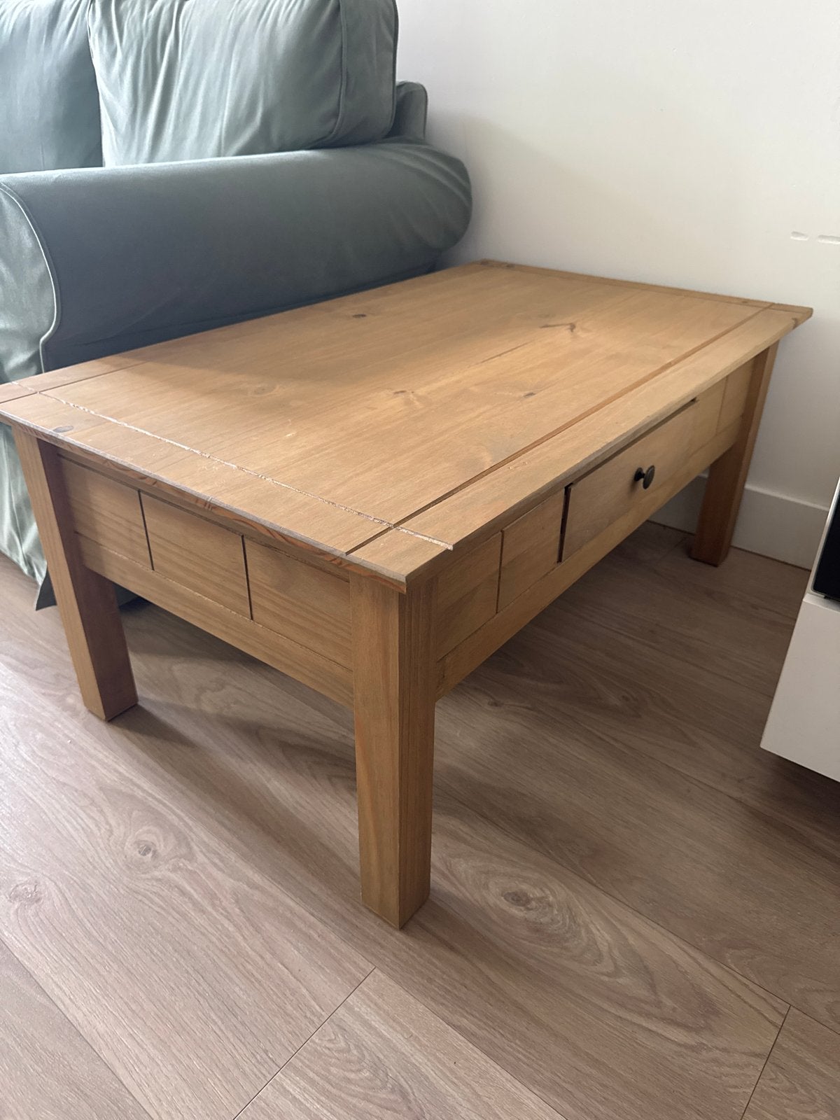 Vida Designs Panama Salontafel - Massief Grenenhout, Beige, Ophalen, Gebruikt, 50 tot 100 cm, Grenenhout