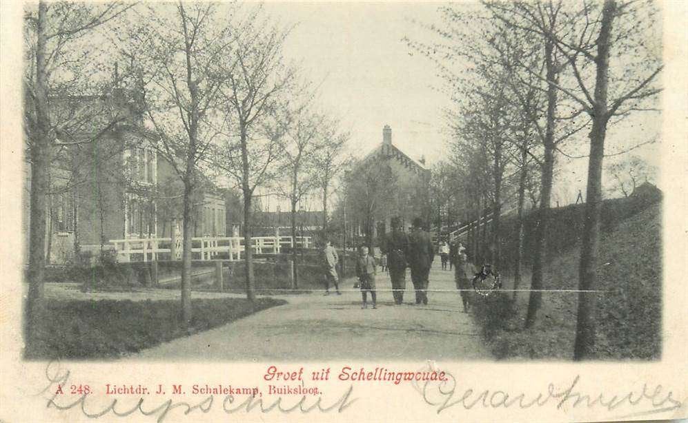 304-247-049 Schellingwoude Groet uit, Verzamelen, Verzenden, Voor 1920, Noord-Holland