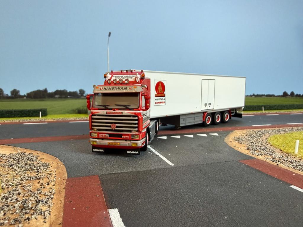 WSI Scania 143 Streamline 4x2 3-as koelopl. PB Andersen 1:50, Ophalen of Verzenden, Nieuw, Bus of Vrachtwagen, Wsi