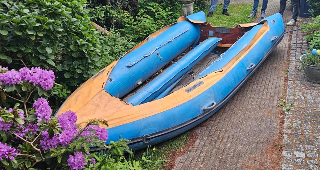 Zephyr 504 4.70m rubberboot van hypalon bouwjaar 1977, Ophalen, Gebruikt, Overige brandstoffen, Hout