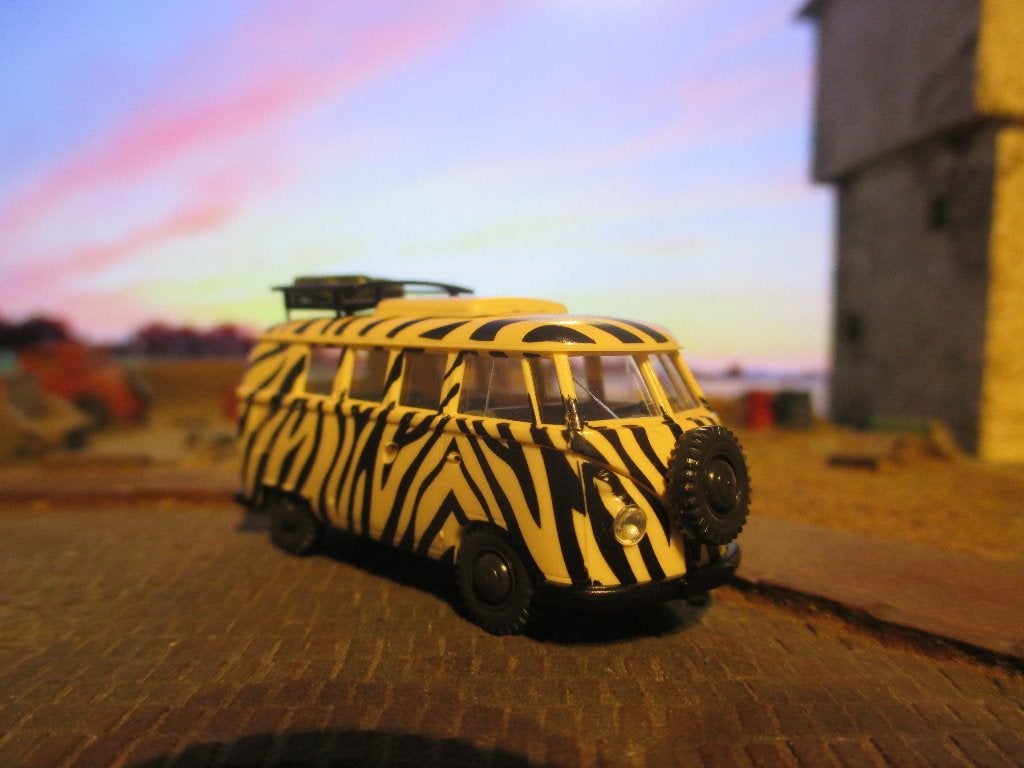 1959 Volkswagen T1 Bus - Safari Bulli Wiking, Ophalen of Verzenden, Zo goed als nieuw, Bus of Vrachtwagen, Wiking