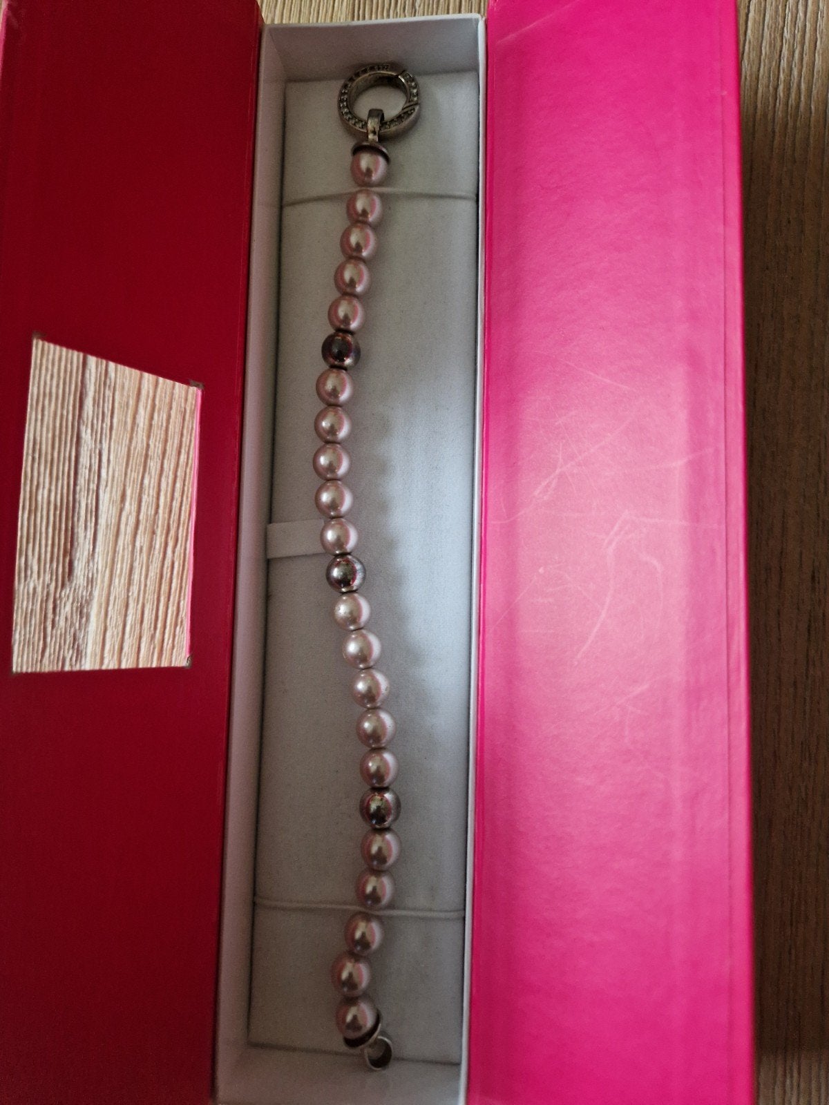 Zinzi parel armband met Clipring (zirkonia "s), Ophalen of Verzenden, Zo goed als nieuw, Zilver, Zilver