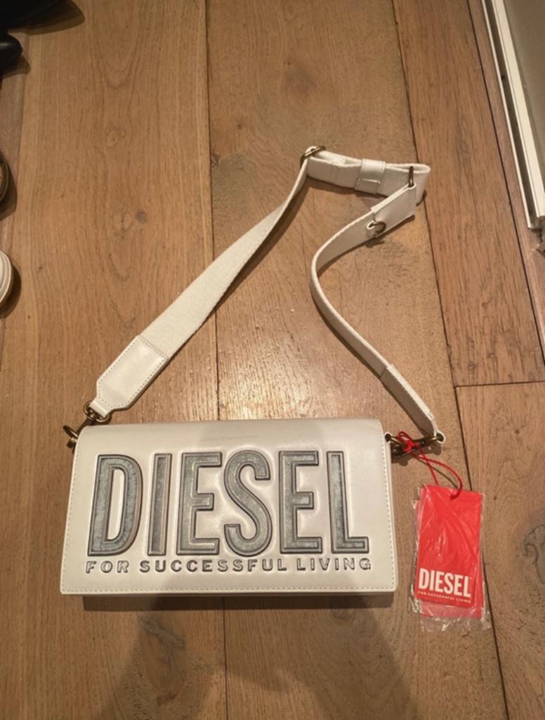 Nieuwe Diesel schoudertas - Wit met logo, Ophalen, Nieuw, Wit, Schoudertasje