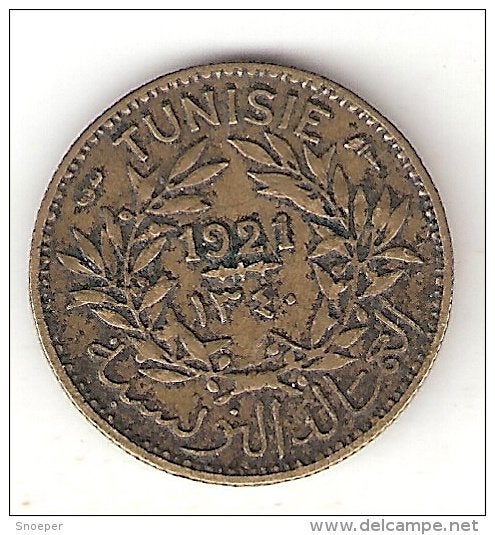 tunesia 50 centimes 1921 km 246 xf, Verzenden, Overige landen, Losse munt