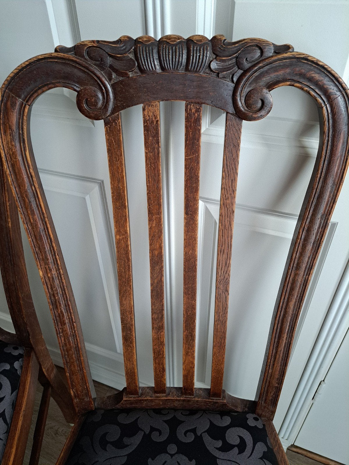 Antieke eikenhouten stoelen Lodewijk Louis XIV barok stof, Ophalen
