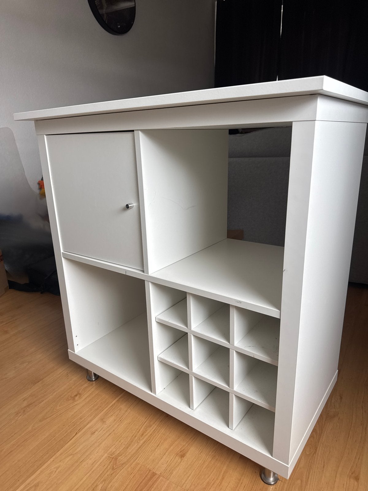 Witte keukenkast/wijnrek 80x85 cm, Huis en Inrichting, Ophalen, Zo goed als nieuw