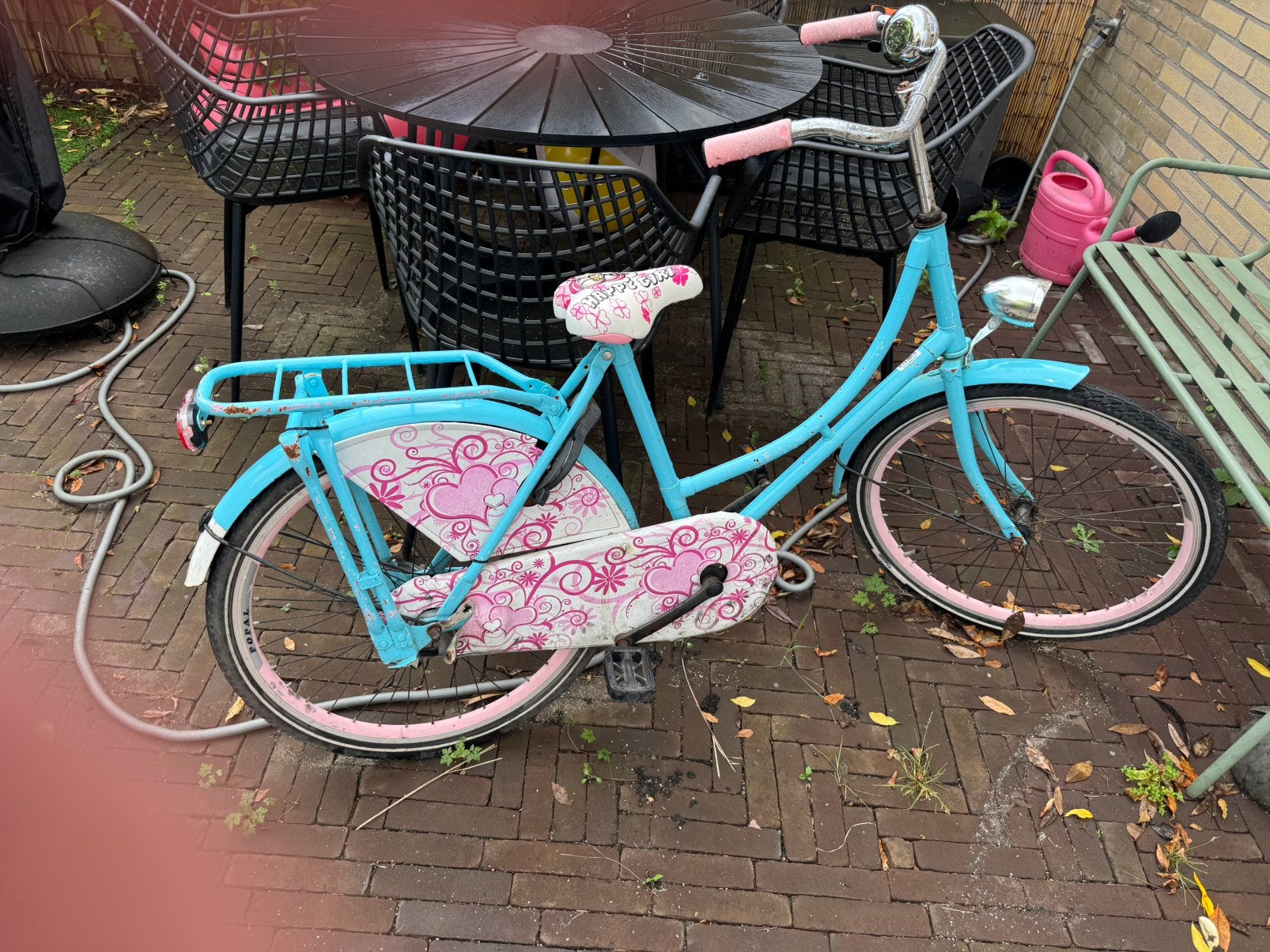 Gratis oude fiets 24 inch, Ophalen, Gebruikt, Terugtraprem, 24 inch
