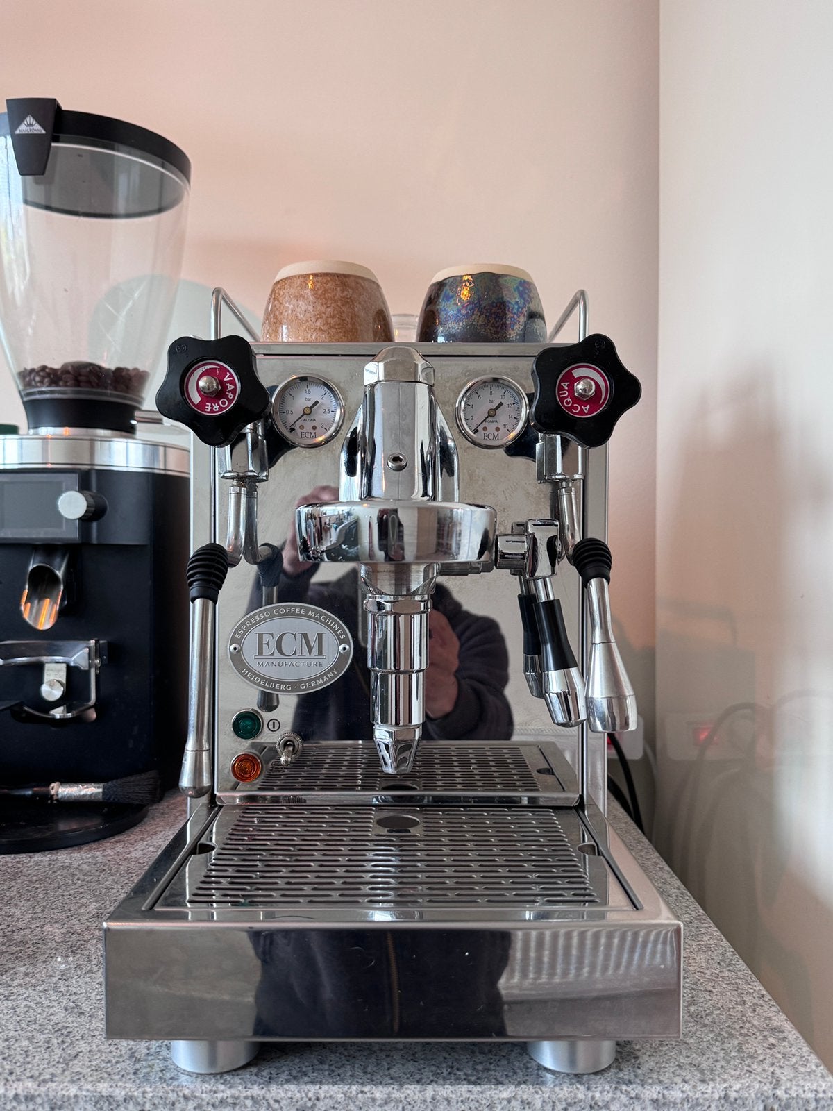 ECM Mechanika Slim 2018, Gebruikt, Espresso apparaat, 10 kopjes of meer, Koffiebonen